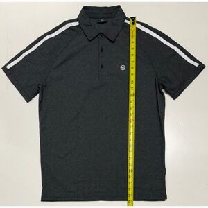 AG Green Label Mens Polo Shirt Gray Heathered Performance Golf Top Size M